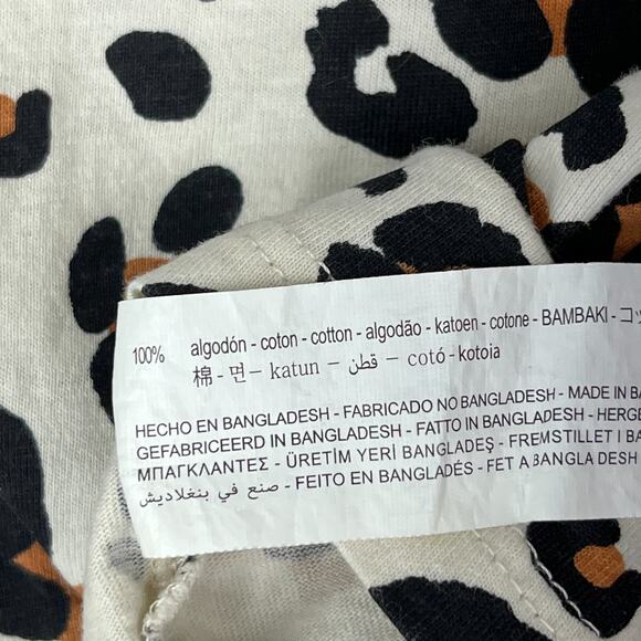 Zara Shirt Girls 13-14 Cheetah Print Basic Long-Sleeve Casual Cotton‎ - Picture 6 of 10